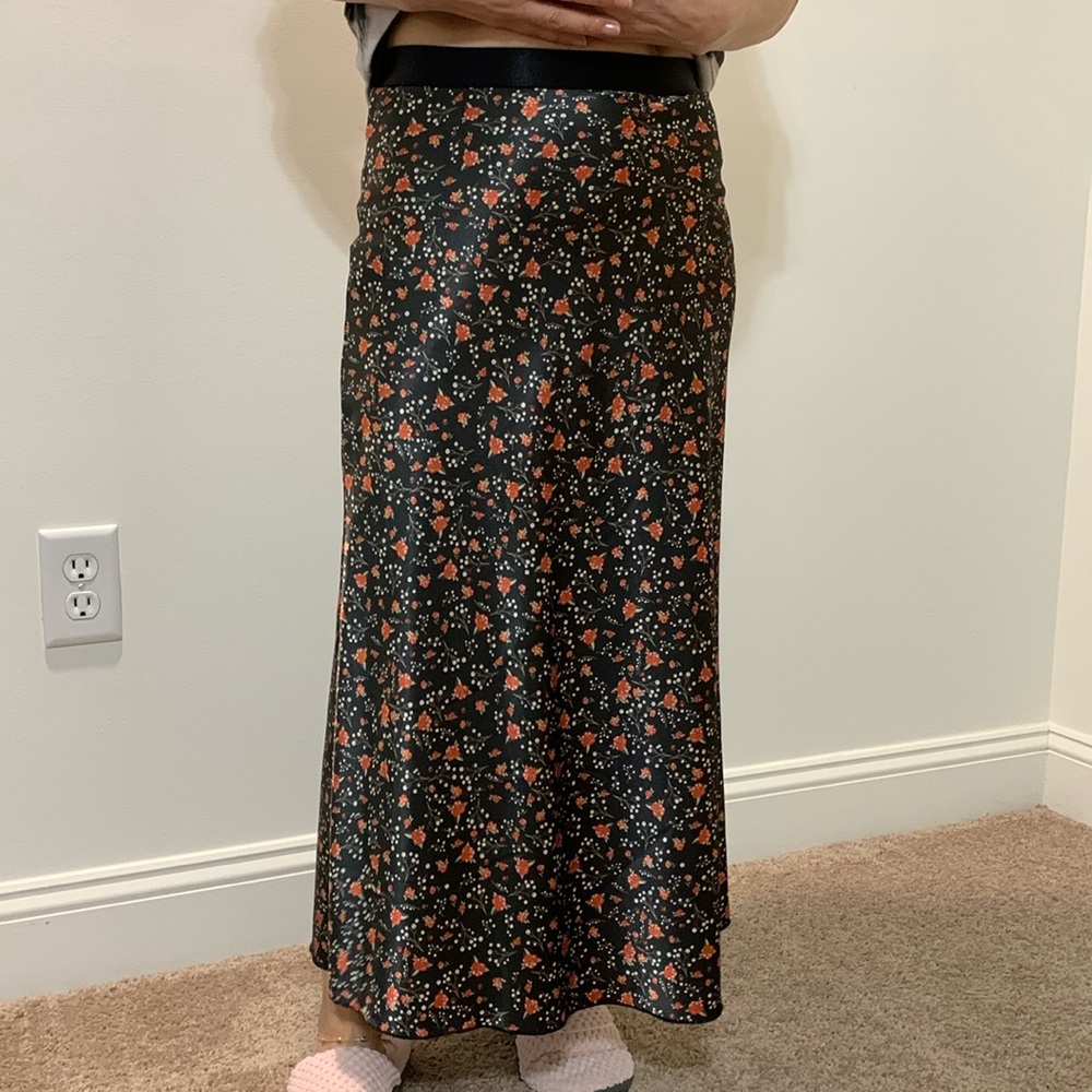 Black floral skirt from Italy